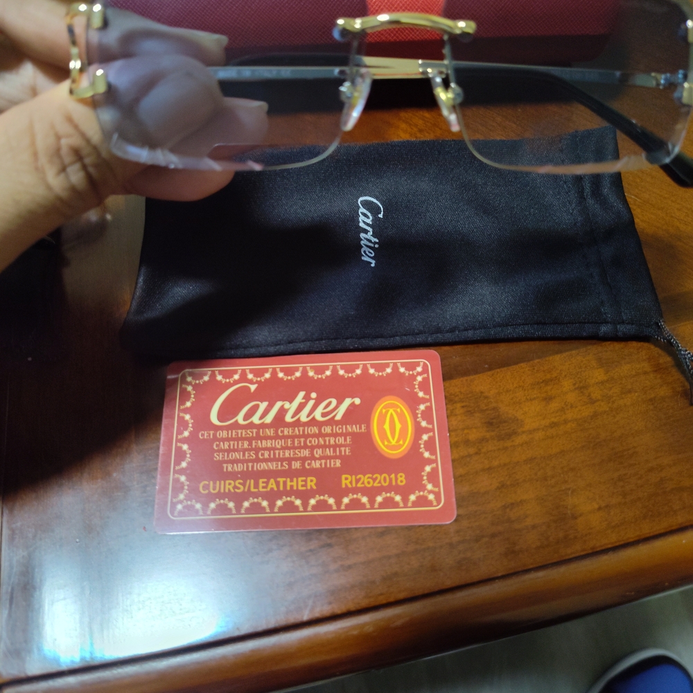 Cartier Gold and Black Sunglasses